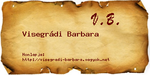 Visegrádi Barbara névjegykártya